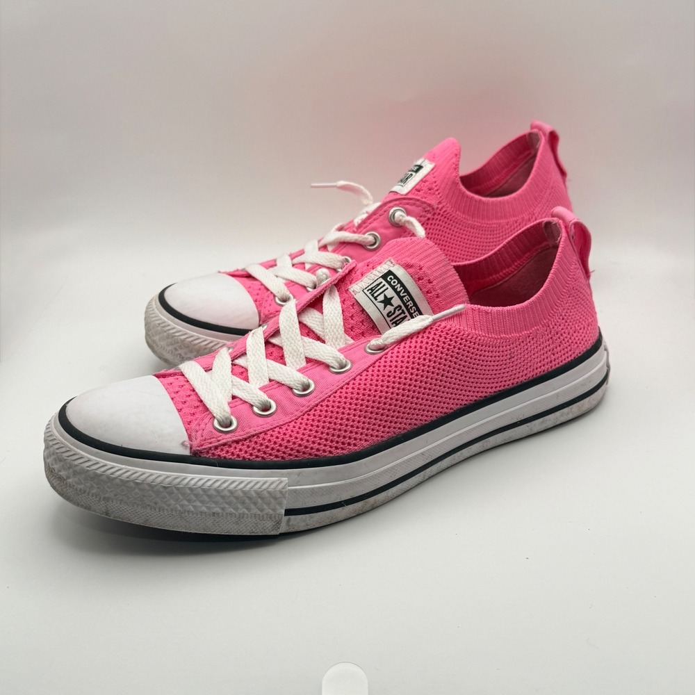 Converse Chuck Taylor All Star Shoreline Knit Pink Slip On Sneakers Kids 5.5